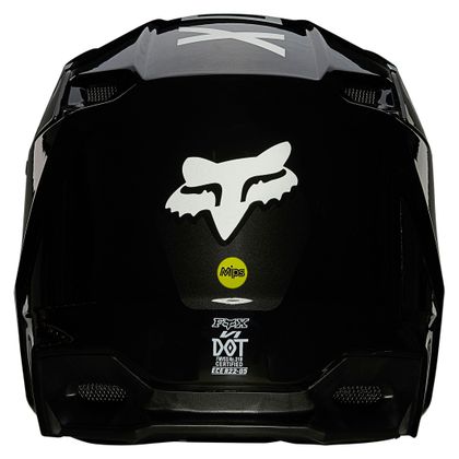 Casco de motocross Fox V1 REVN - BLACK WHITE - GLOSSY 2021