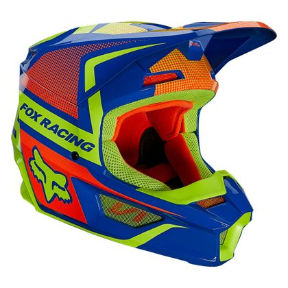 Casco de motocross Fox V1 OKTIV - BLUE - GLOSSY 2021 Ref : FX2839 