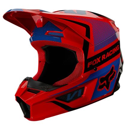 Casco de motocross Fox V1 OKTIV - RED FLUO - GLOSSY 2021 Ref : FX2840 