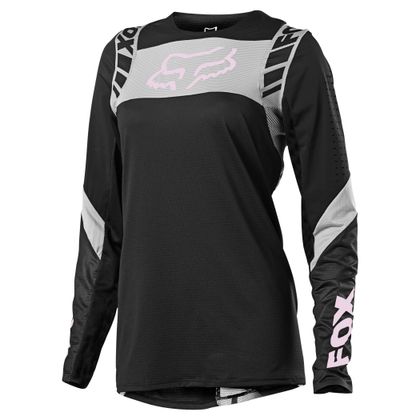 Camiseta de motocross Fox WOMEN'S FLEXAIR - MACH ONE - BLACK 2021 Ref : FX3141 