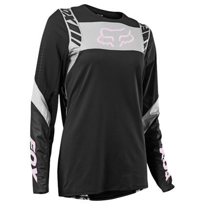 Camiseta de motocross Fox WOMEN'S FLEXAIR - MACH ONE - BLACK 2021