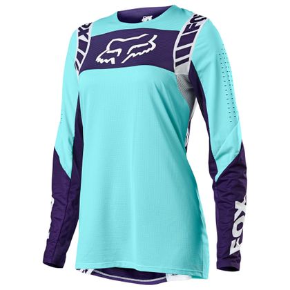 Camiseta de motocross Fox WOMEN'S FLEXAIR - MACH ONE - AQUA 2021 Ref : FX3143 