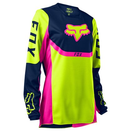 Camiseta de motocross Fox WOMEN'S 180 - VOKE - YELLOW FLUO 2021