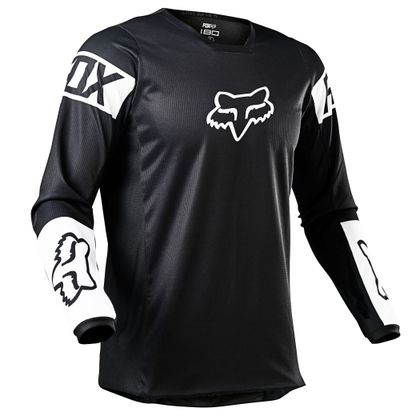 Camiseta de motocross Fox YOUTH 180 - REVN - BLACK WHITE
