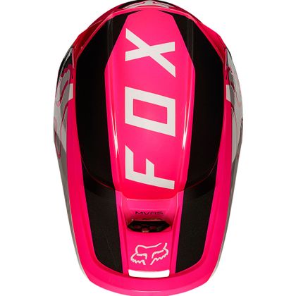 Fox YOUTH V1 - REVN - PINK GLOSSY Cross-Helm - Pinke / Schwarz