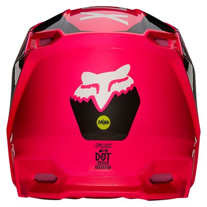 Fox YOUTH V1 - REVN - PINK GLOSSY Cross-Helm - Pinke / Schwarz