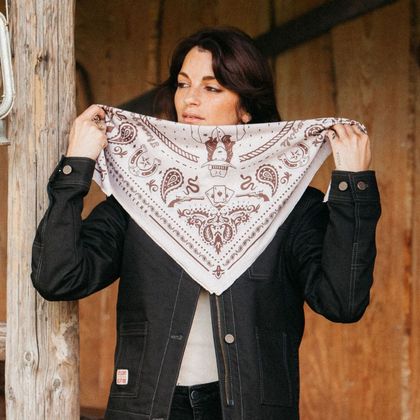 Wildust BEST IN THE WEST Bandana - Weiß / Braun