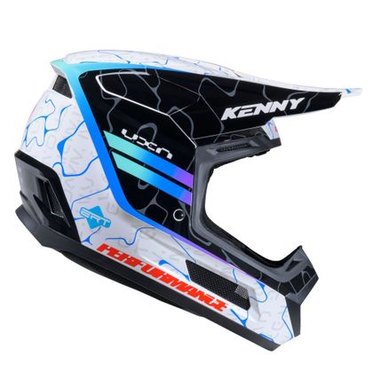 Kenny PERFORMANCE GRAPHIC + 2025 Cross-Helm - Blau / Weiß