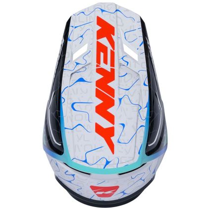 Kenny PERFORMANCE GRAPHIC + 2025 Cross-Helm - Blau / Weiß