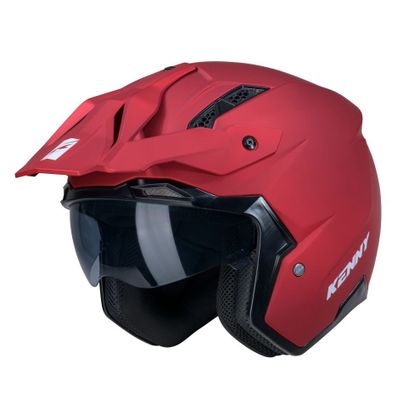 Casque trial Kenny MILES SOLID 2025 - Noir / Rouge Ref : KE2568 