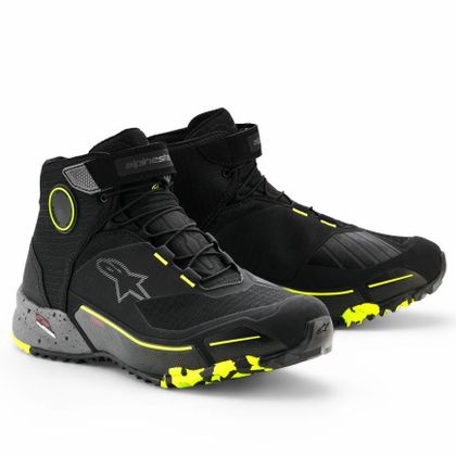 Alpinestars CR-X DRYSTAR Motorbike trainers - Black / Yellow Ref : AP12907 