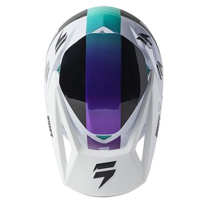Casco de motocross Shift WHITE LABEL UV WHITE ULTRAVIOLET GLOSS 2021