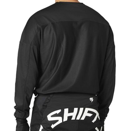 Camiseta de motocross Shift WHITE LABEL BLISS BLACK / WHITE 2021 - Negro