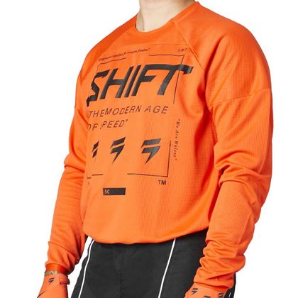 Camiseta de motocross Shift WHITE LABEL BLISS BLOOD ORANGE 2021 Ref : SHF0561 