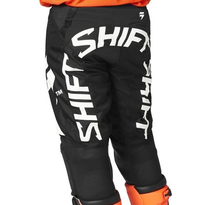 Pantalón de motocross Shift WHITE LABEL ROKR BLACK / WHITE 2021 - Negro