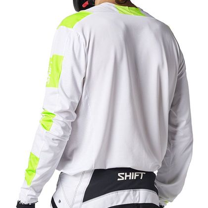 Camiseta de motocross Shift BLACK LABEL FLAME WHITE 2021 - Blanco