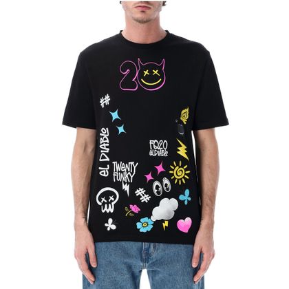 T-Shirt manches courtes Kenny FABIO QUARTARARO 20 LE MANS - Noir / Multicolore Ref : KE3263 