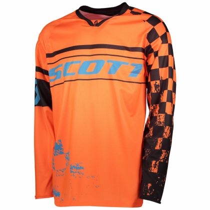 Camiseta de motocross Scott 350 TRACK JUNIOR - AZUL NARANJA - Ref : SCO0893 