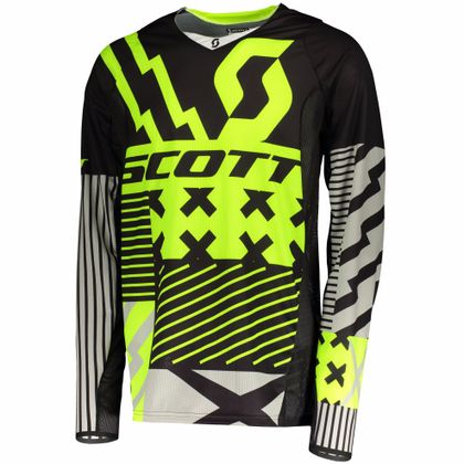 Camiseta de motocross Scott 450 PATCHWORK - NEGRO AMARILLO - 2018 Ref : SCO0864 
