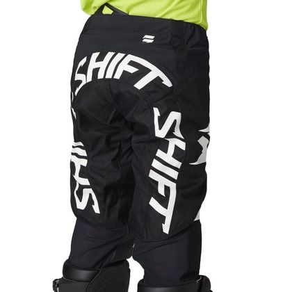 Pantalón de motocross Shift WHITE LABEL ROKR BLACK / WHITE NIÑO 2021 - Negro