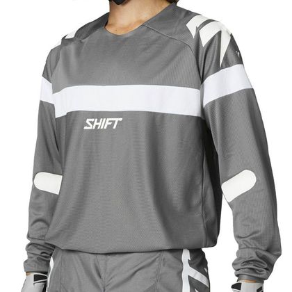 Camiseta de motocross Shift WHITE LABEL VOID GREY / WHITE 2021 - Gris / Blanco Ref : SHF0508 