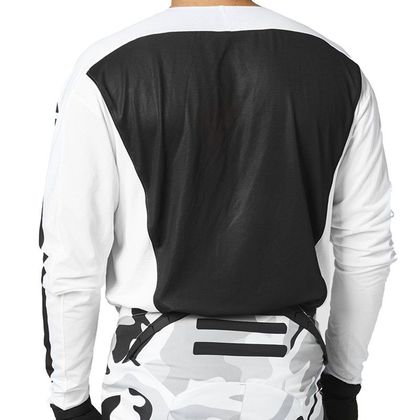 Camiseta de motocross Shift BLACK LABEL G.I.FRO WHITE BLACK 2021 - Blanco / Negro