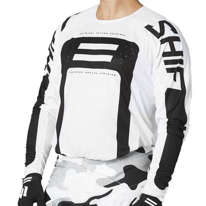 Camiseta de motocross Shift BLACK LABEL G.I.FRO WHITE BLACK 2021 - Blanco / Negro Ref : SHF0565 