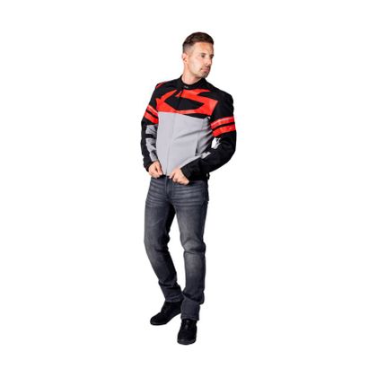 Blouson Moto IXS RAPID-STX 2.2 - Gris / Rouge