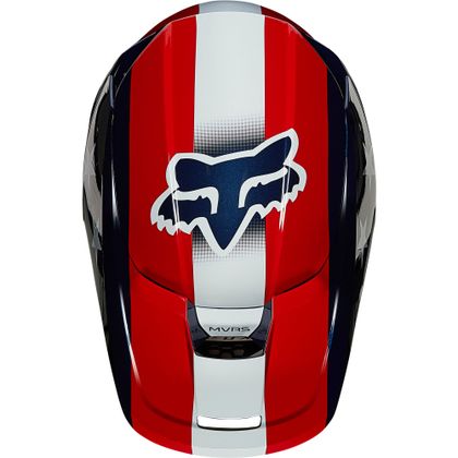 Casco de motocross Fox V1 ULTRA - WHITE RED BLUE - GLOSSY 2023