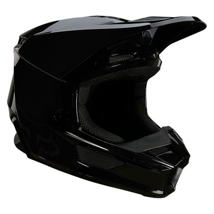 Casco de motocross Fox V1 PLAIC - BLACK - GLOSSY 2023 Ref : FX2843 