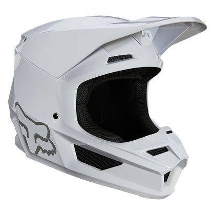 Casco de motocross Fox V1 PLAIC - WHITE - GLOSSY 2023 Ref : FX2844 