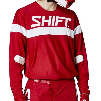 Camiseta de motocross Shift WHITE LABEL HAUT RED 2021 - Rojo Ref : SHF0526 