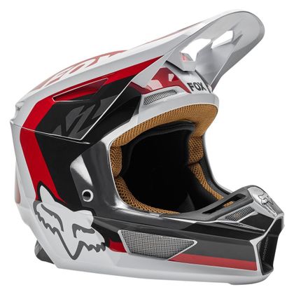 Casco de motocross Fox V2 PADDOX - RED BLACK WHITE - SPECIAL EDITION 2023 Ref : FX3528 