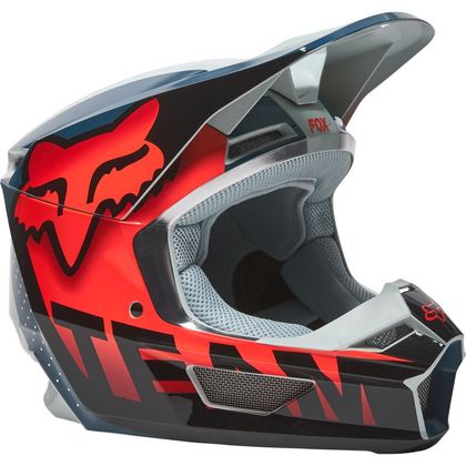 Casco de motocross Fox V1 TRICE - GREY ORANGE 2023 Ref : FX3236 
