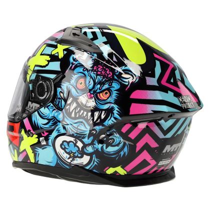 MT HELMETS BRAKER SV - CRAZY TEDDY Full-face helmet - Multicolour