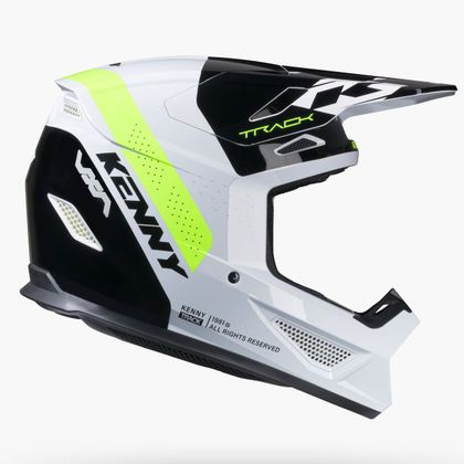 Cască cross Kenny TRACK GRAPHIC BLAST 2027 - Alb / Galben