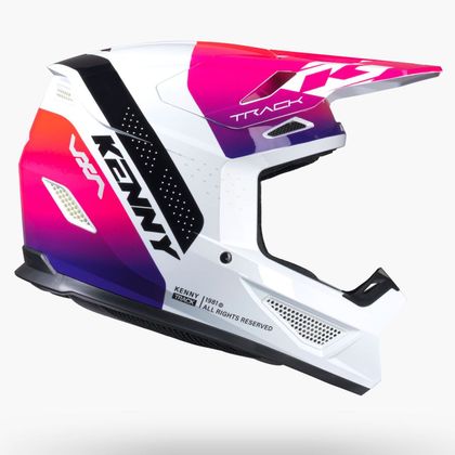 Cască cross Kenny TRACK GRAPHIC BLAST 2027 - Alb / Răsărit