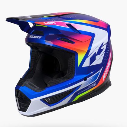 Cască cross Kenny TRACK GRAPHIC + FOCUS 2027 - Albastru / Multicolor Ref: KE3063 