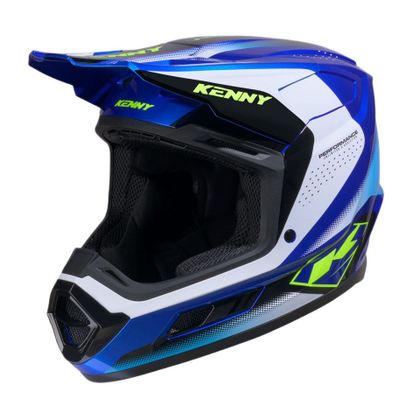 Casque cross Kenny PERFORMANCE GRAPHIC RACING ENFANT - Bleu Ref : KE3187 