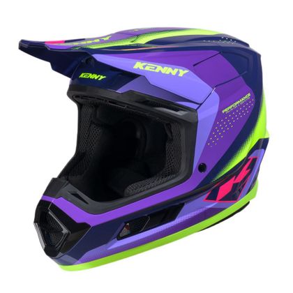 Kenny PERFORMANCE GRAPHIC RACING KINDER Cross-Helm - Lila / Schwarz Ref : KE3190 