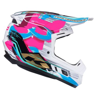 Casque cross Kenny PERFORMANCE GRAPHIC + ENFANT - Blanc / Rose