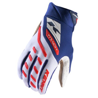 Gants cross Kenny TRACK 2027 - Blanc / Bleu Ref : KE3175 
