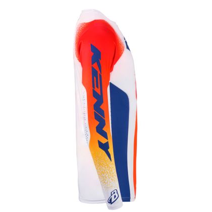 Camisola de motocross Kenny TRACK - BLAST 2027 - Laranja / Branco