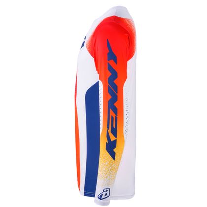 Camisola de motocross Kenny TRACK - BLAST 2027 - Laranja / Branco