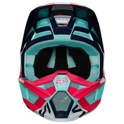 Fox YOUTH V1 - VOKE - AQUA GLOSSY Cross-Helm - Blau / Rot