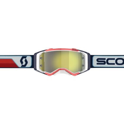 Gafas de motocross Scott Prospect red/white yellow chrome works 2024 - Rojo / Blanco