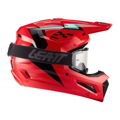 Prilba na motocross Leatt 3.5 S MASKOM 2027 - Červená / Čierna