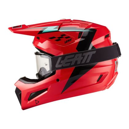 Prilba na motocross Leatt 3.5 S MASKOM 2027 - Červená / Čierna