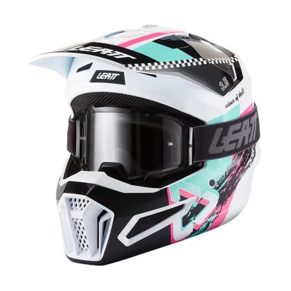 Prilba na motocross Leatt 3.5 S MASKOM 2027 - Čierna / Ružová Ref : LB1235 