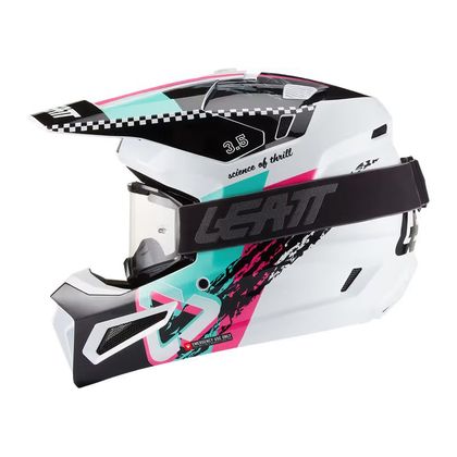 Prilba na motocross Leatt 3.5 S MASKOM 2027 - Čierna / Ružová